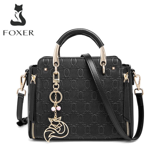 Damen Schultertasche Aus Rindsleder Mit Elegantem Design