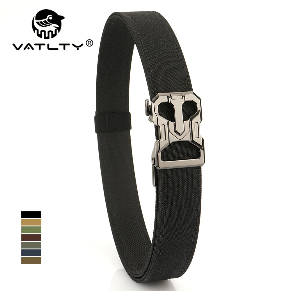 VATLY Rigid Hosen-Gürtel Herren Zinklegierung Automatik-Schnalle Tactical Jagd