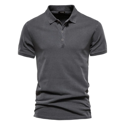 Herren Poloshirt 100% Baumwolle Langlebiger Komfort Formstabiler Kragen