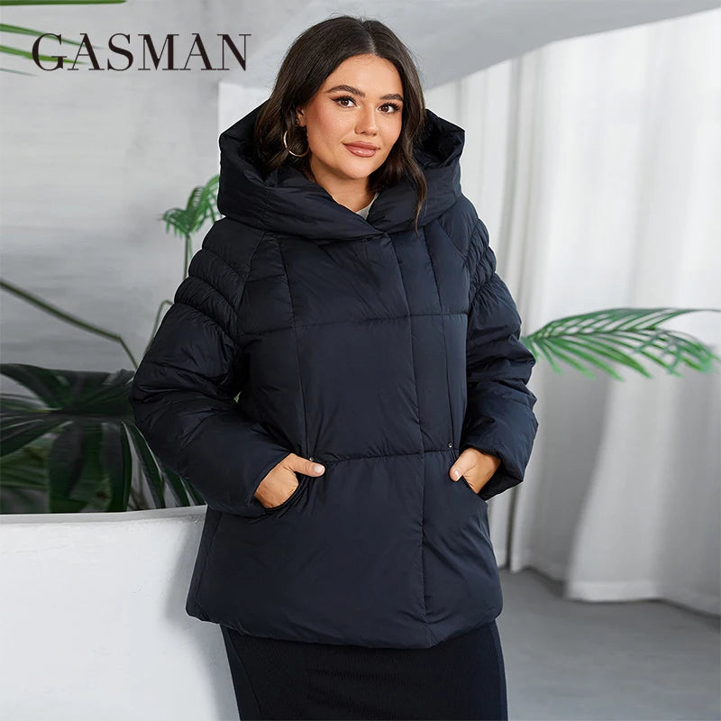Lange Damen-Winterjacke in Beige mit Daunenfüllung – Eleganter und warmer Parka für die kalte Jahreszeit