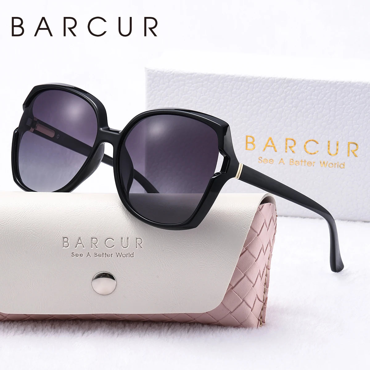 Damen-Sonnenbrille Schmetterling oval großer Rahmen UVA/B polarisiert