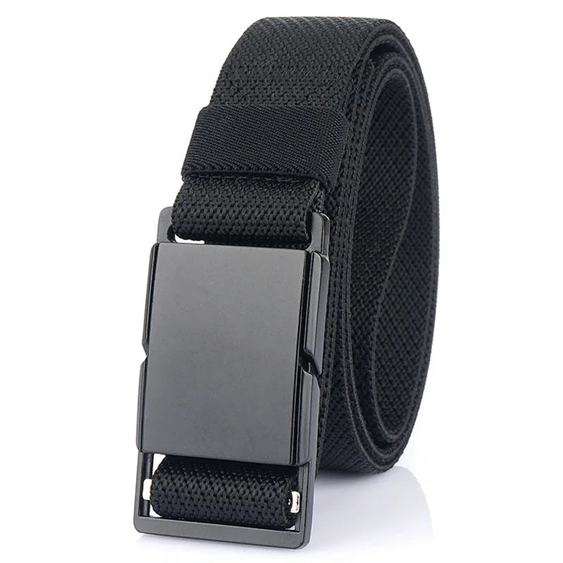 Unisex-Gürtel mit Magnetverschluss 34mm Breite Braun für Jeans Freizeit Alltagsbegleiter