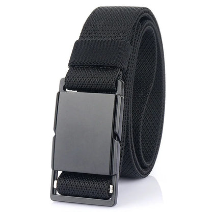Unisex-Gürtel mit Magnetverschluss 34mm Breite Braun für Jeans Freizeit Alltagsbegleiter
