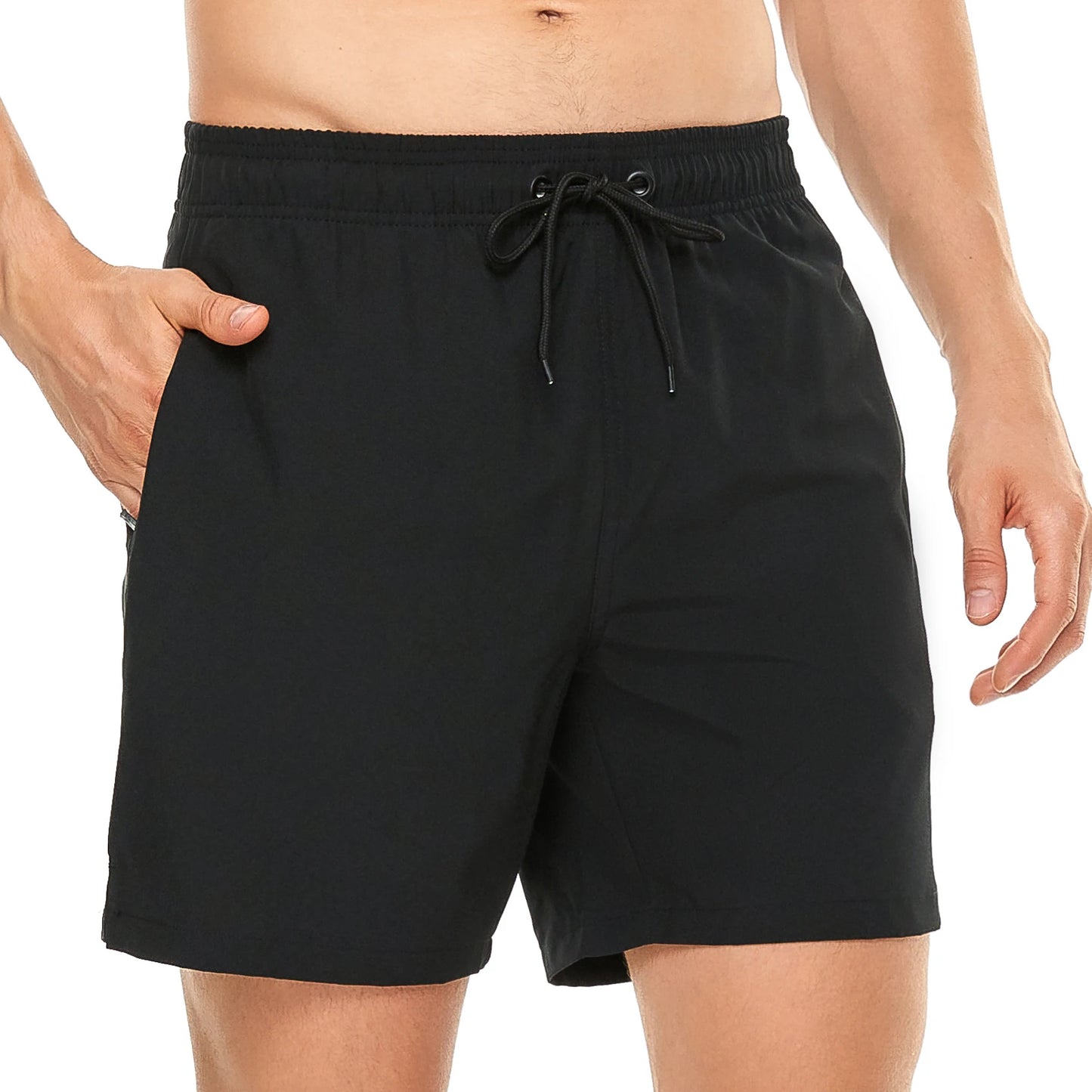 Herren-Badeshorts mit Farbverlauf, schnelltrocknend, mit Reißverschlusstaschen und Mesh-Futter – modische Schwimmshorts für den Strand