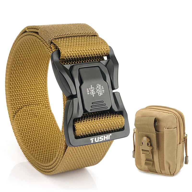 VATLTY New 4.3cm Tactical Outdoor Belt Tight Nylon Aluminum Buckle Quick Release Men's Military Belt Casual Wide Waistband Male