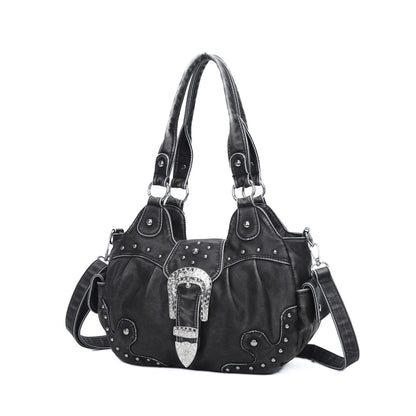 Damen-Handtasche aus PU Leder Leopardenmuster Top-Handle Tragegriff Mit Innenfächern und Reißverschlussfach