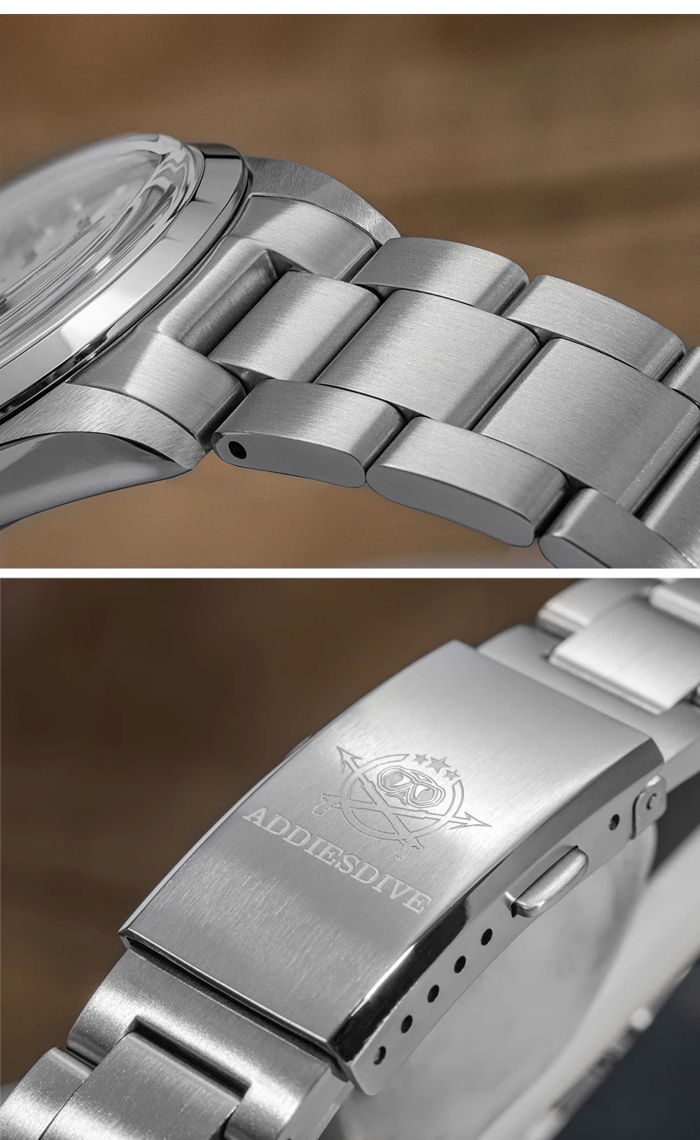 Herren-GMT-Quarzuhr mit Ronda-Werk und Bubble-Glas