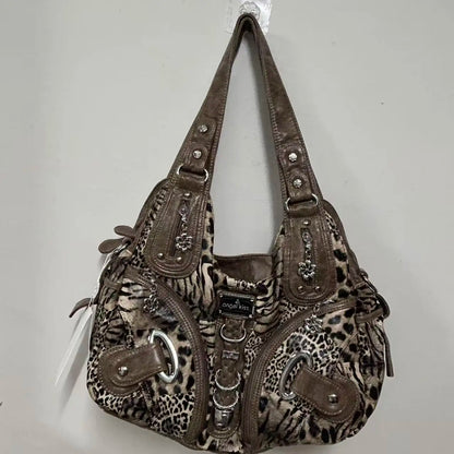 Damen-Hobo-Tasche Leopardenmuster großes Fassungsvermögen mit abnehmbarem Schultergurt