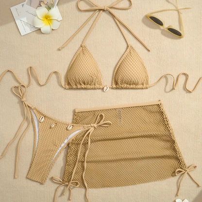 Sexy Bikini-Set mit Push-up und hoher Taille – Perfekt für Strand und Pool