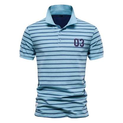 Premium Herren Poloshirt Aus Baumwolle Mit Kontrastakzent
