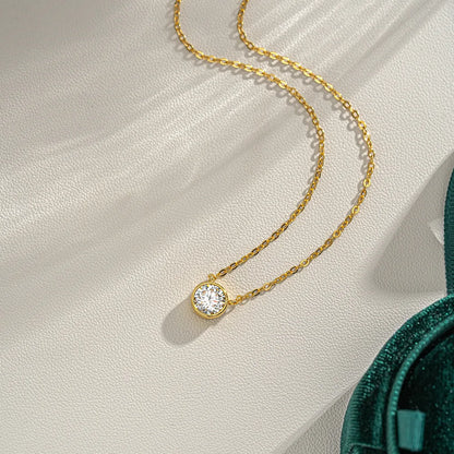Damen-Schmuckset Halskette Ohrringe und Ring mit Moissanit