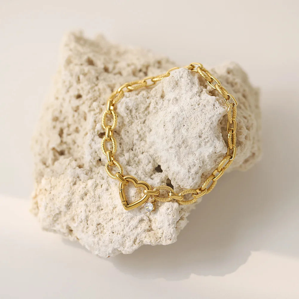 Edelstahl Neue Stil Kette Chic Mode Armband Armreif Wasserdicht Eingetroffen PVD Überzogene Handgelenk Schmuck für Frauen