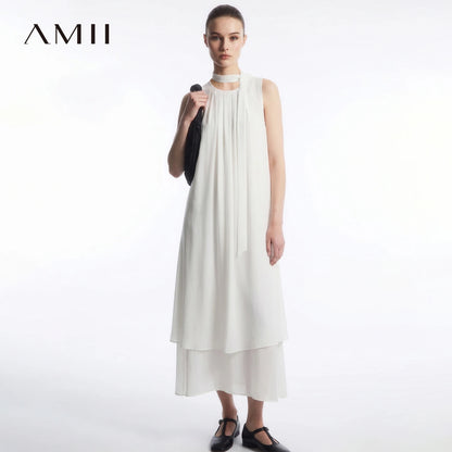Leichtes Chiffon Damenkleid Sommer Zweiteilig Elegant Zum Reisen