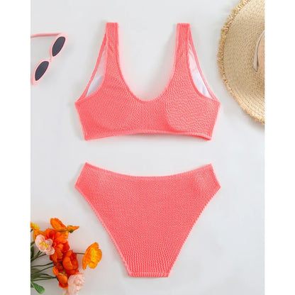 Braunes Bikini-Set mit Push-up-Effekt – verführerische Bademode für Strand und Pool