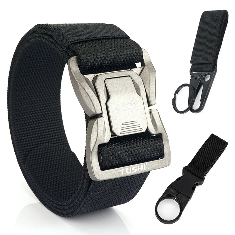 VATLTY New 4.3cm Tactical Outdoor Belt Tight Nylon Aluminum Buckle Quick Release Men's Military Belt Casual Wide Waistband Male