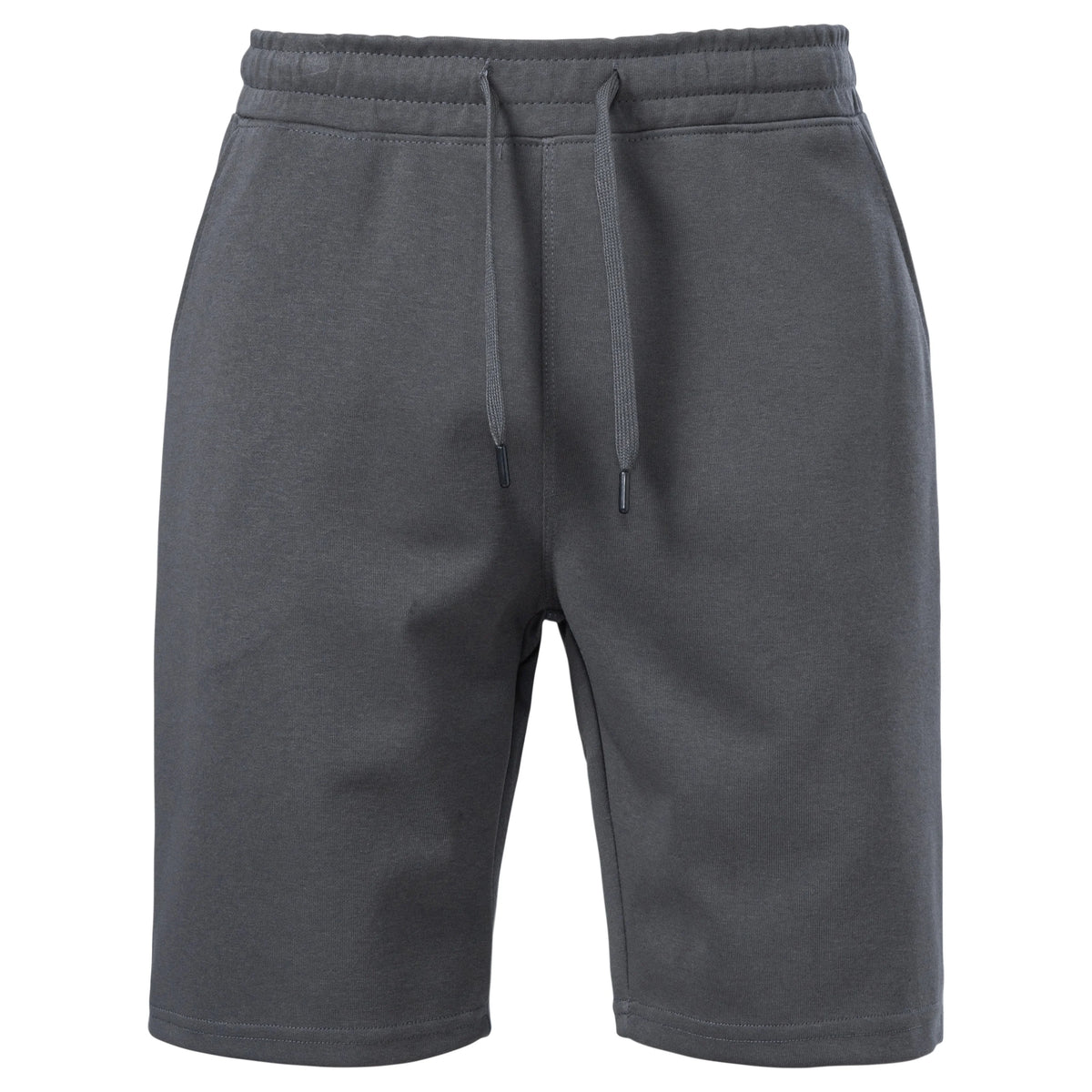 Herren-Shorts mit elastischem Bund und Kordelzug, dunklegrau, Rückansicht