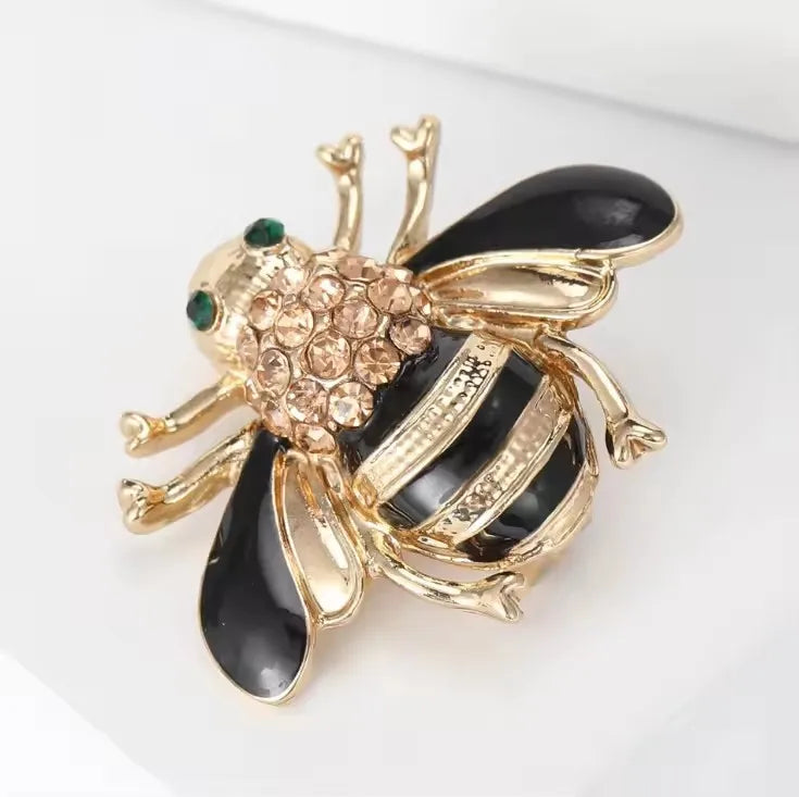 Brosche Biene Strass Perle Insekt Corsage Kleidung Party Damen