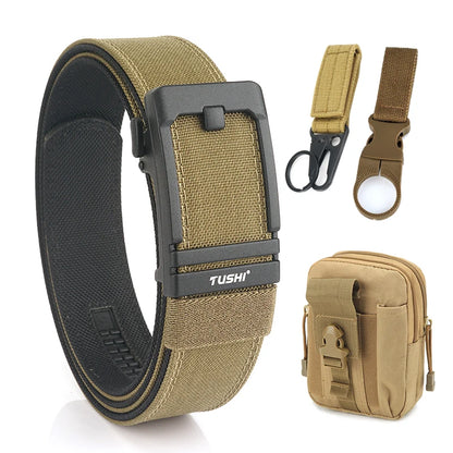 Unisex-Taktischer Gürtel aus 1100D Nylon mit Metall-Schnalle, Ideal für Airsoft-Pistolen