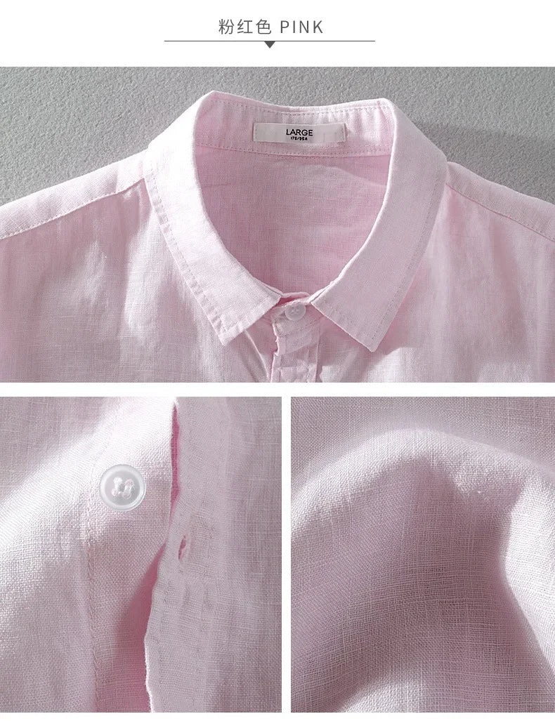 Elegantes Herrenhemd mit langem Ärmel und italienischem Design – knitterfrei und in schlichter Farbe