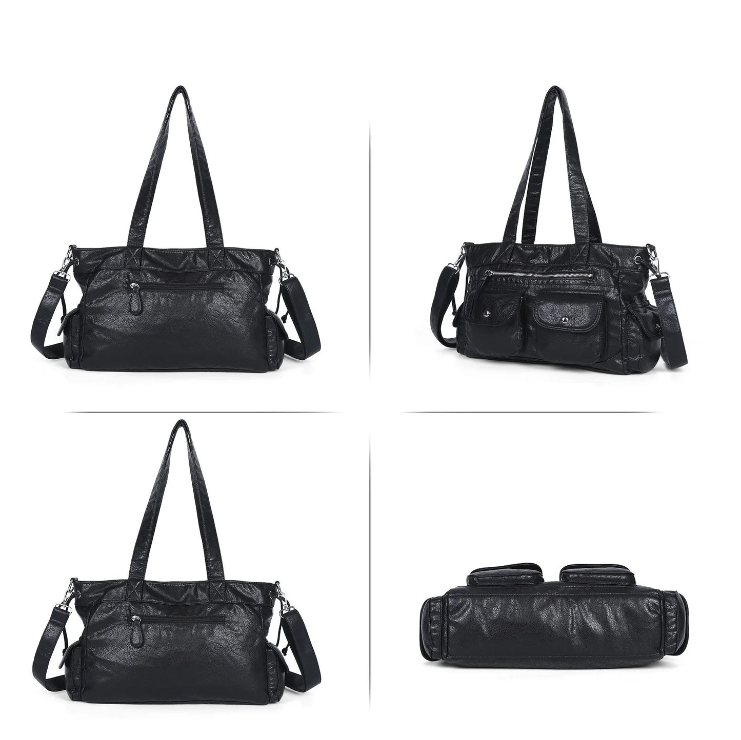 Damen-Schultertasche Mit Mehrfachtaschen Und Handyfach Im Vintage-Stil Alltagsbegleiter