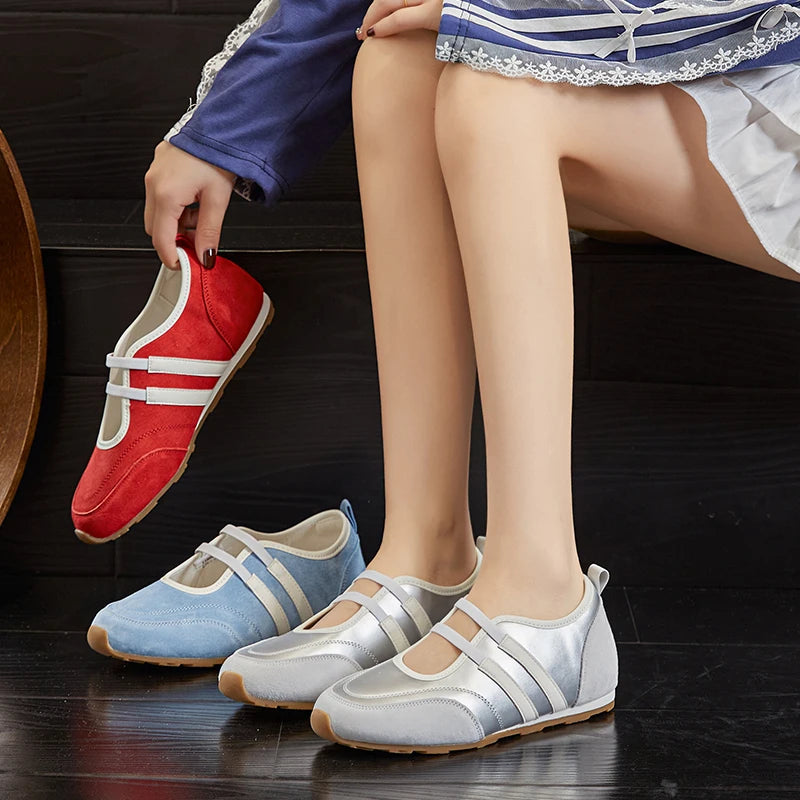 AIYUQI 2025 neue frauen flache Dexun schuhe Nicht-slip flache Mary Jane weibliche Schuhe Große größe ballett Turnschuhe für frauen
