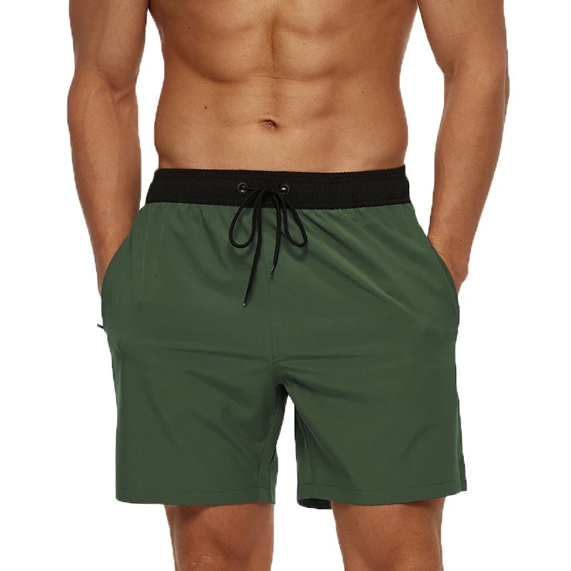 Kurze Herren-Badehose mit atmungsaktivem, verstellbarem Bund – ideal für den Strand