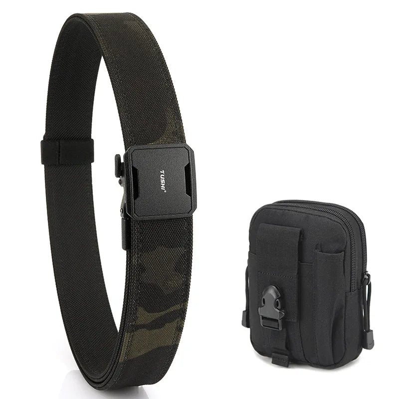 Herren-Taktischer Gürtel aus Nylon mit Hochfest-Metallschnalle, Vielseitig Einsetzbar im Outdoor-Einsatz