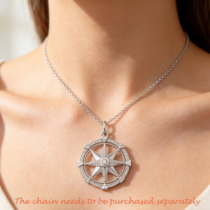 Damen-Charm-Anhänger Rad Stern Glamour trendig aus Sterlingsilber
