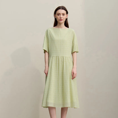 Leichtes Sommer Damenkleid Karomuster A Schnitt Urlaubsvibe Für Damen