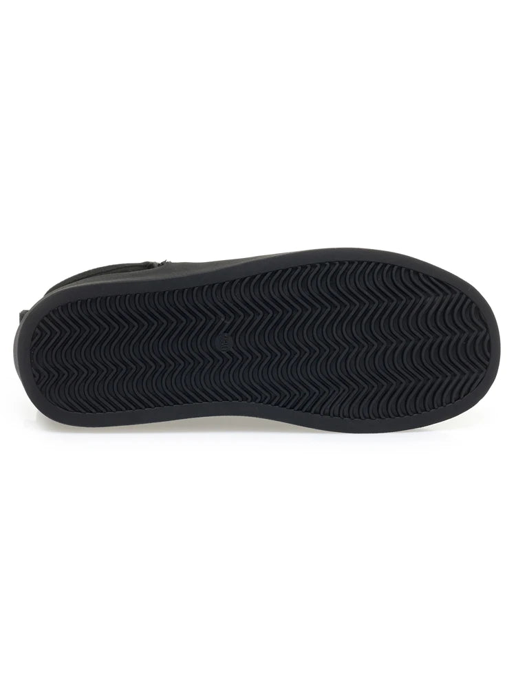 Damen Schnee Stiefel aus echtem Leder mit warmem Wollfutter