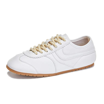 AIYUQI Damen Leder Sneaker Skateboard Style Retro