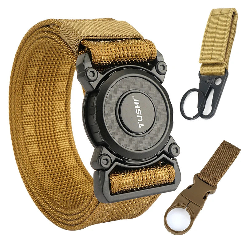 Herren-Taktischer Outdoor-Gürtel mit Schnellverschluss aus robustem Nylon Alltagstauglich