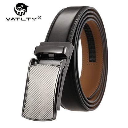 Herren Ledergürtel Braun 31 mm Ohne Lochung Mit Automatischer Schnalle Aus Naturleder