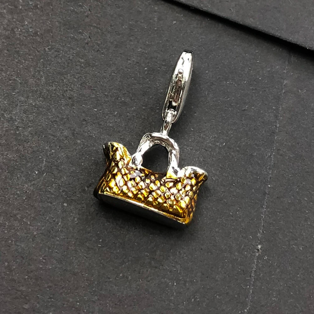 Damen-Charm Handtasche baumelnder Club-Stil aus Sterlingsilber