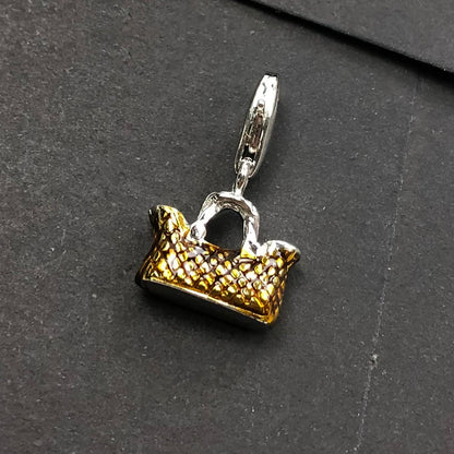Damen-Charm Handtasche baumelnder Club-Stil aus Sterlingsilber