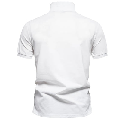 Herren Poloshirt Mit Farbverlauf Und Dehnbarer Baumwoll Mix