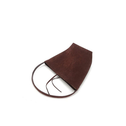 Damen Wildleder Bucket-Bag | Tote In Mittlerer Größe Kaffee