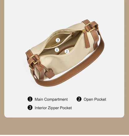 Damen-Schultertasche Vintage-Charme aus Spaltleder Alltagsbegleiterin für Stil und Funktion im Alltag