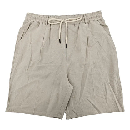 Graue Herren-Fitness-Shorts für Sommer und Training – Bequeme, elastische Dreipunkt-Hose für Laufen und Freizeit