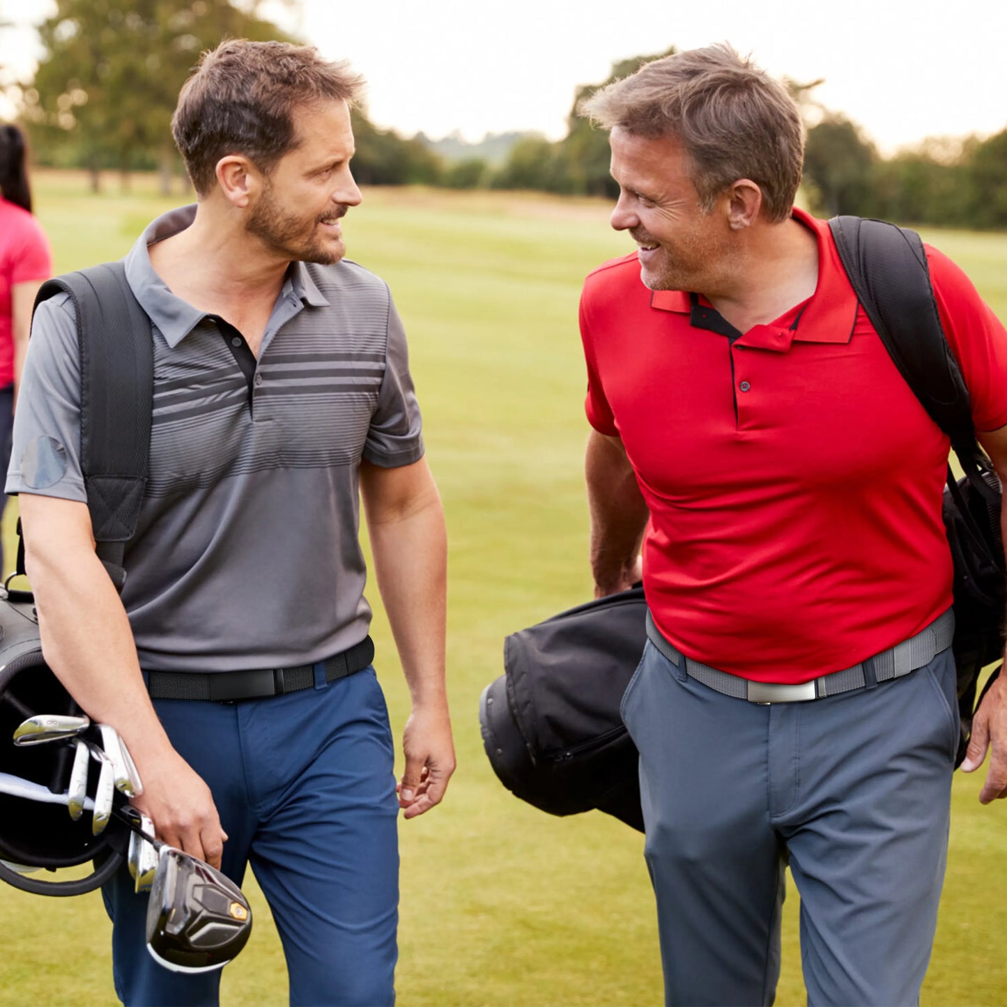 Herren Stretch Elastik-Gürtel 3,6 cm Automatik-Schnalle Golf Sport Übergrößen 115–135 cm