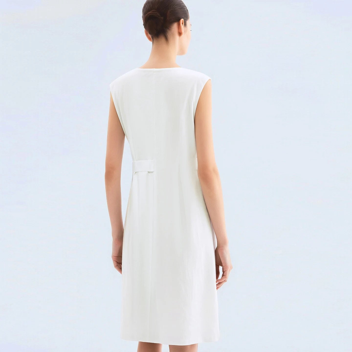 Elegantes Damen Sommerkleid Mit V-Ausschnitt Für Büro Und Freizeit