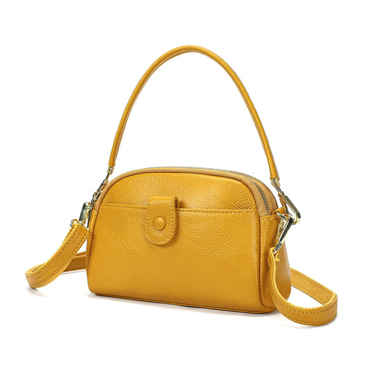 Damen-Handtasche Aus Rindleder Mit Mehreren Innenfächern Und Top-Griff Ideal für Alltag Und Abendveranstaltungen