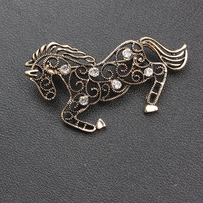 Brosche Pferd Metall Pin Schmuck Accessoire Geschenk Damen Herren