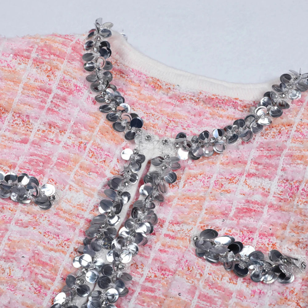 Eleganter Damen-A-Linien-Rock mit hohem Bund und Patchwork-Design im minimalistischen Stil