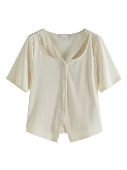 Lässige Damen-Bluse aus Lyocell mit Blumenärmeln und lockerem Schnitt – vielseitiges Sommer-Oberteil für jeden Anlass