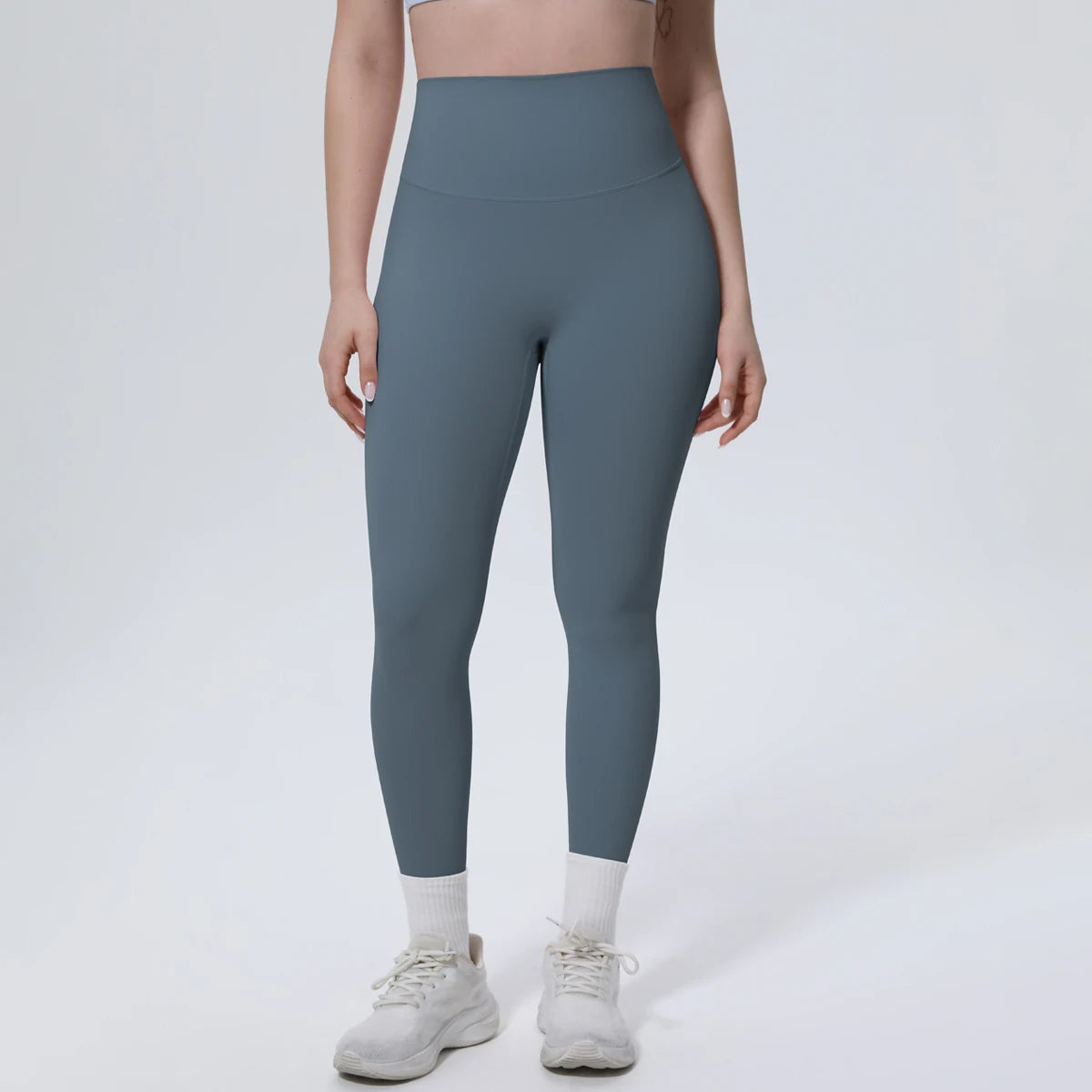 Hamidou Yoga-Leggings mit hohem Bund und Peach-Po-Effekt, petrolblau