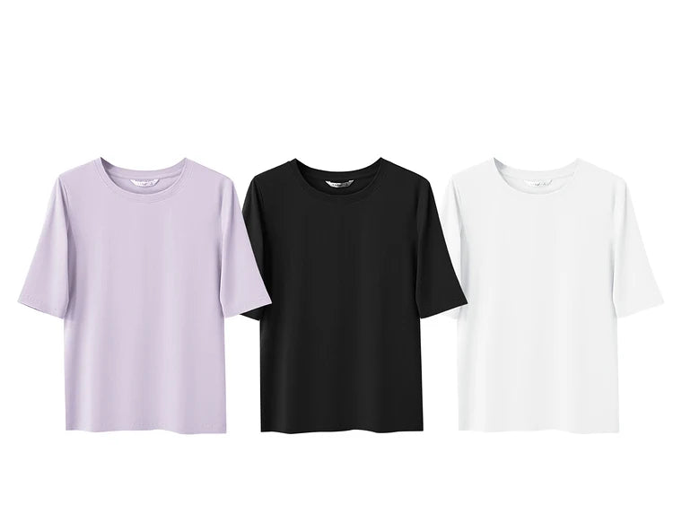 Damen T-Shirts aus neuer Baumwolle mit halben Ärmeln für das Büro