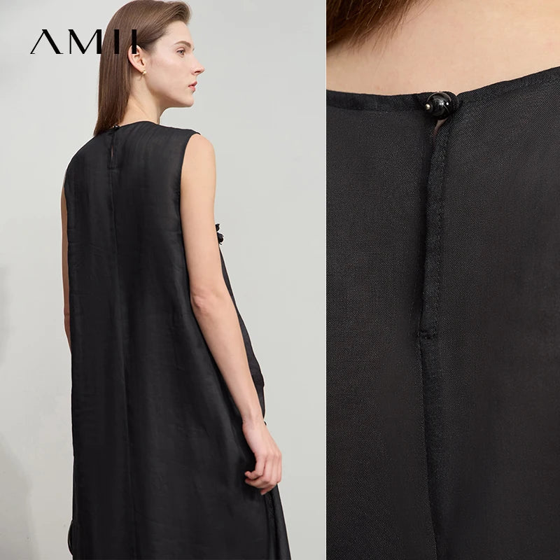 Elegantes Langes Damenkleid Ärmelos Für Damen Bequem Im Sommer