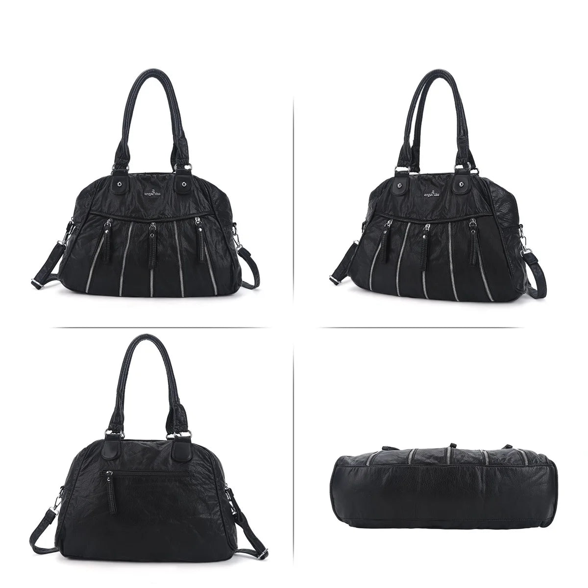 Damen-Handtasche Denim Mit Gepolstertem Tragegriff Und Viel Platz Für Alltag Und Reisen Mit Mehrfachfächern