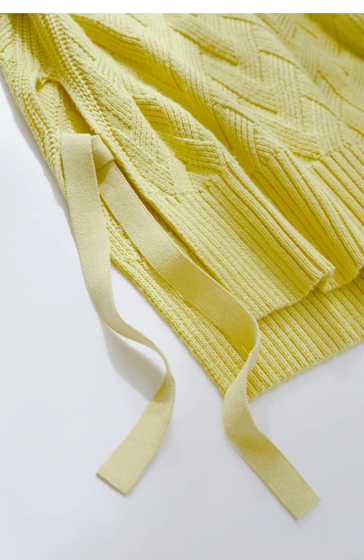 Damen-Rollkragenpullover locker Schnürung Herbst-Winter